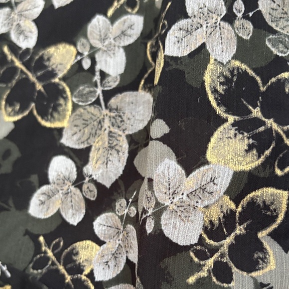 Banana Republic Gold Leaf V-Neck Shift Dress - Picture 9 of 12